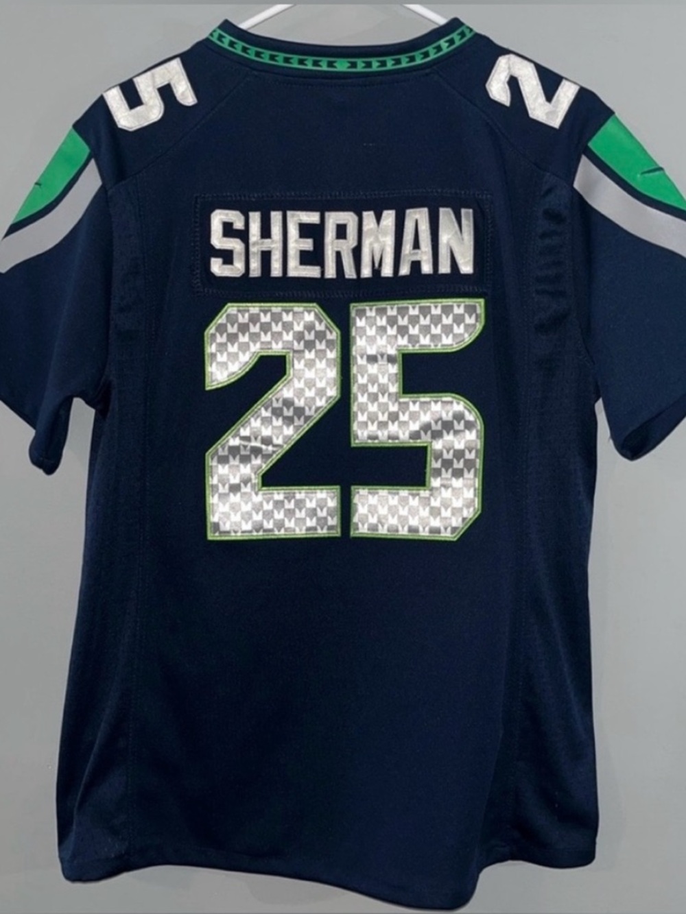 Richard Sherman Seattle Seahawks Nike NFL OnField Authentic Sewn Football Jersey